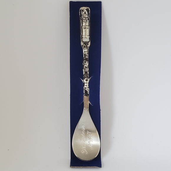 Vtg PCW 1985 Pewter Canada Yellowknife NWT Dog Sled Souvenir Collectors Spoon - Picture 6 of 17
